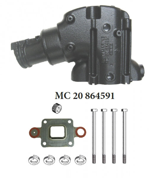 Barr Marine MC20-864591 Mercruiser Dry Joint Exhaust Riser