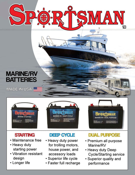 Sportsman Marine Starting Battery XH8D