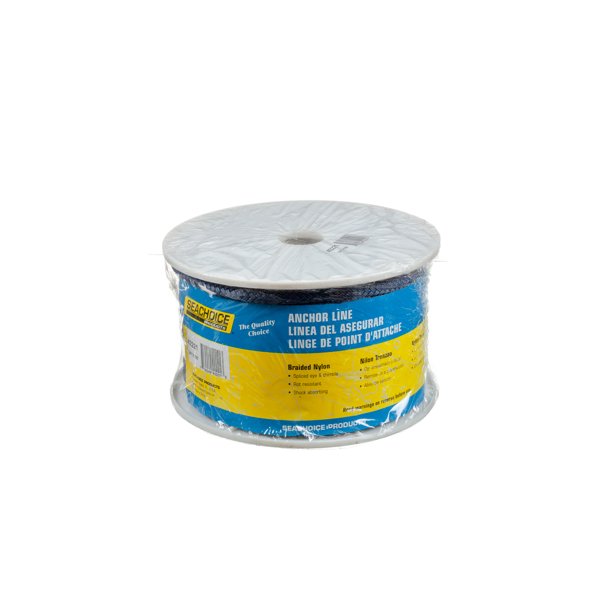Seachoice 42221 Double-Braid Nylon Anchor Line – Navy – 3/8 Inch x 100 Feet