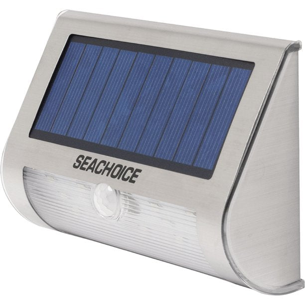 Seachoice 03704 Solar Side-Mount Stainless LED Dock Light, Cool White