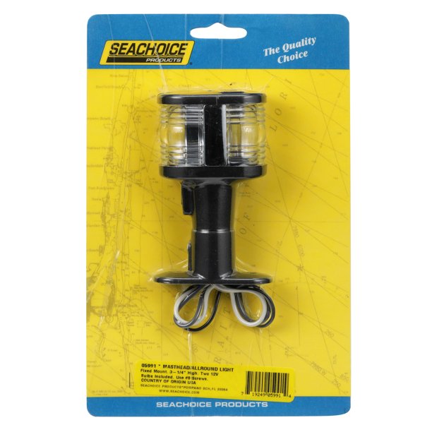 Seachoice 05991 Masthead Light - Fixed -3 1/4 Black