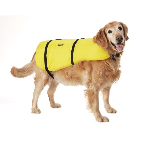Seachoice 86340 Dog Life Vest - Adjustable Life Jacket for Dogs, with Grab Handle, Yellow, Size Large, 50 to 90 Pounds