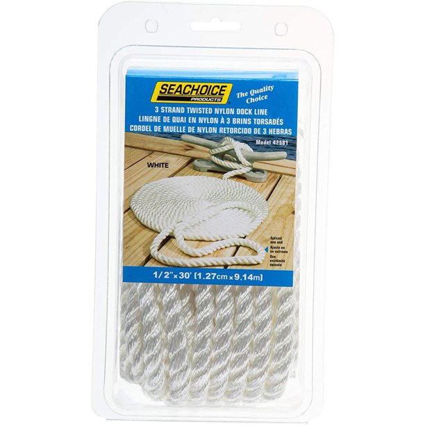 Seachoice 42581 Dock Rope 1/2"X30'