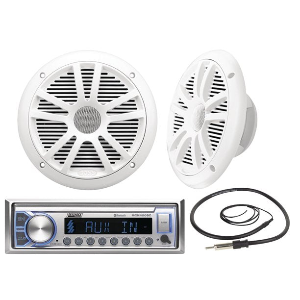 Seachoice 72101 Marine Bluetooth®/MP3/AM/FM Marine Stereo Package with Speakers & Antenna