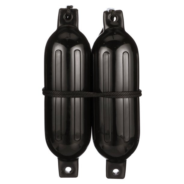 Seachoice 79281 6.5" x 23" Twin Eye Fender Kit for 20\'-25\' Boat Sizes (2 Fenders & 2 3/8" x 5\' Fender Lines)