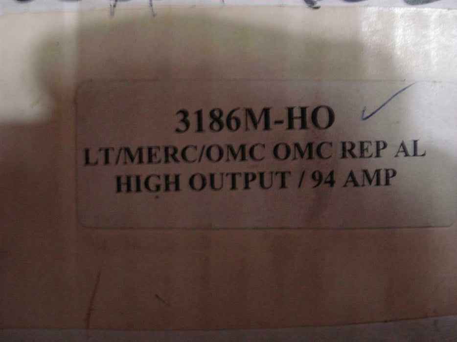 MES 3186M-HO Alternator 2 Wire Single Pulley Delco Mercruiser/OMC